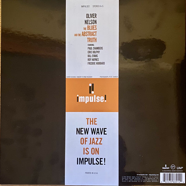 Oliver Nelson ‎– The Blues And The Abstract Truth (1961) - New LP Record 2021 Impulse!/Acoustic Sounds USA 180 gram Vinyl - Jazz - Shuga Records