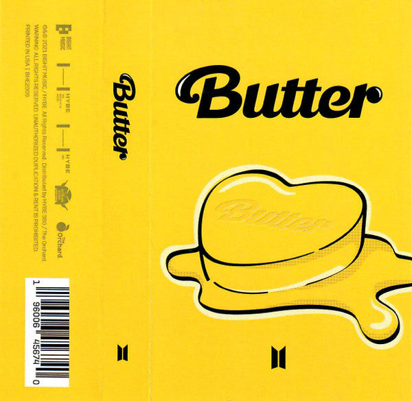 BTS ‎– Butter - New Cassette Single 2021 Big Hit Entertainment USA - K-pop - Shuga Records