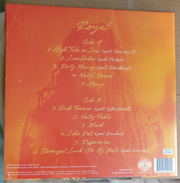Jesse Royal ‎– Royal - New LP Record 2021 Easy Star USA V - Reggae / Roots Reggaenyl - - Shuga Records