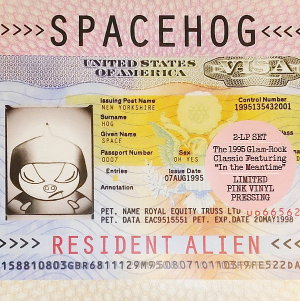 Spacehog ‎– Resident Alien (1995) - New 2 LP Record 2021 Real Gone Music USA Pink Vinyl - Alternative Rock - Shuga Records