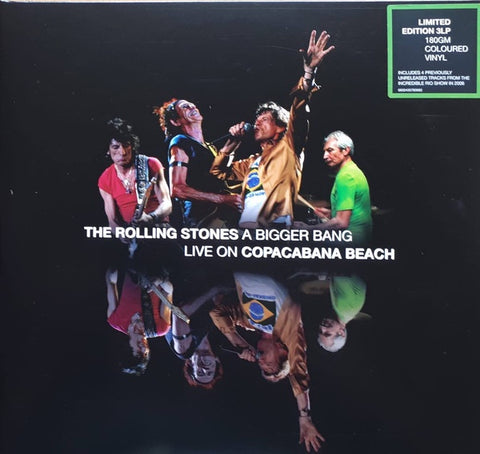 The Rolling Stones – A Bigger Bang Live On Copacabana Beach - New 3 LP Record 2021 Mercury/UMG Green/Yellow/Blue 180 gram Vinyl - Rock & Roll