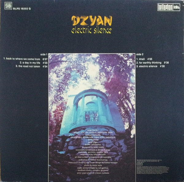 Dzyan – Electric Silence - Mint- LP Record 1974 Bacillus Germany Quadraphonic Vinyl - Krautrock / Experimental / Jazz - Shuga Records