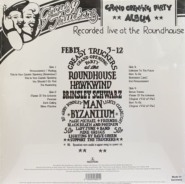 Hawkwind ‎– Greasy Truckers Party - New 2 LP Record Store Day 2021 Parlophone German Import Vinyl - Psychedelic Rock / Prog Rock - Shuga Records