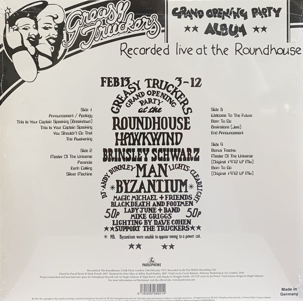 Hawkwind ‎– Greasy Truckers Party - New 2 LP Record Store Day 2021 Parlophone German Import Vinyl - Psychedelic Rock / Prog Rock
