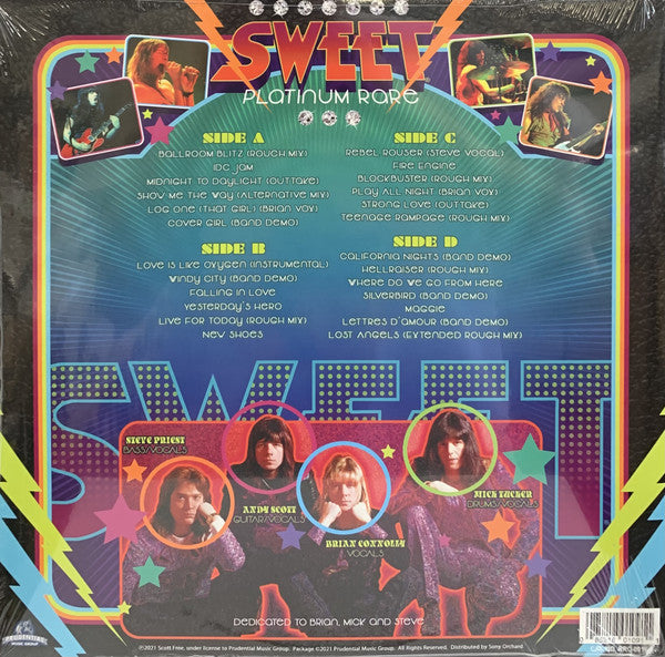 The Sweet ‎– Platinum Rare - New 2 LP Record Store Day 2021 Prudential RSD Silver Vinyl - Rock / Glam - Shuga Records