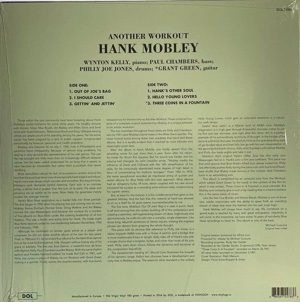 Hank Mobley ‎– Another Workout (1985) - New LP Record 2014 DOL