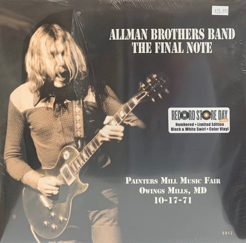 Allman Brothers Band ‎– The Final Note (Painters Mill Music Fair Owings Mills, MD 10-17-71) - Mint- 2 LP Record Store Day 2021 RSD Vinyl - Rock