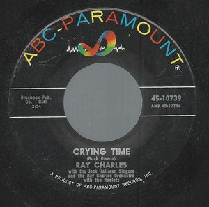 Ray Charles ‎– Crying Time / When My Dreamboat Comes Home VG - 7" Single 45 Record 1965 USA - Soul-Jazz
