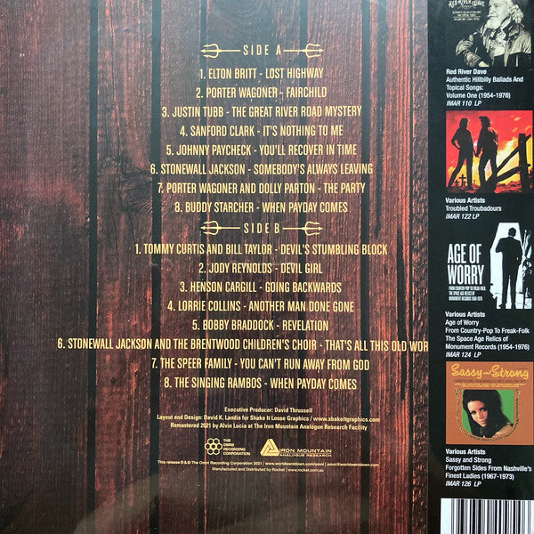 Various ‎– Hillbillies In Hell - Country Music's Tormented Testament (1952-1974) Volume XII - New LP Record Store Day 2021 RSD Red Vinyl - Country / Country Rock - Shuga Records