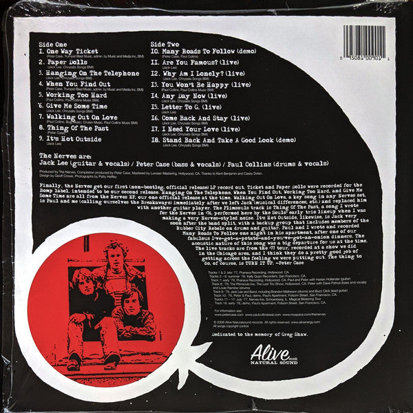 The Nerves – One Way Ticket (2008) - New LP Record 2020 Alive Purple Swirl Transparent Vinyl - Power Pop / Punk - Shuga Records