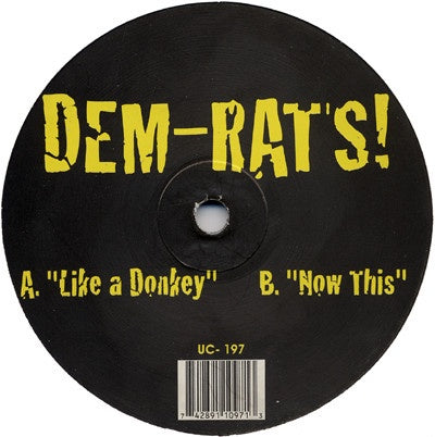 Dem-Rat's – Like A Donkey - VG+ 12" Single Record 1996 Underground Construction USA Vinyl - Chicago House / Hard House