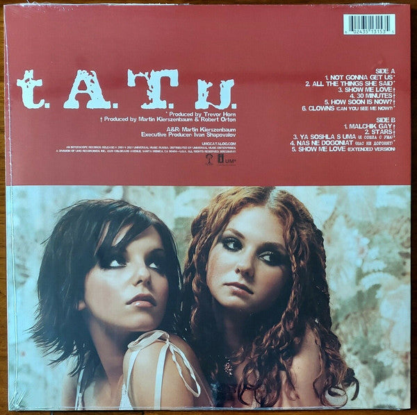 t.A.T.u. ‎– 200 KM/H In The Wrong Lane (2002) - New LP Record Store Day 2021 Cherrytree RSD Coke Bottle Clear Vinyl & Poster - Pop Rock / Synth-pop - Shuga Records