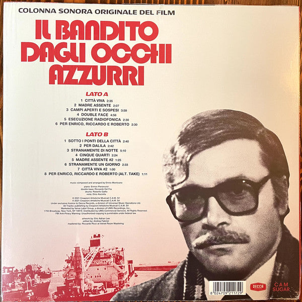 Ennio Morricone ‎– Il Bandito Dagli Occhi Azzurri (1982) - New LP Record Store Day 2021  Decca RSD Blue Vinyl - Soundtrack - Shuga Records