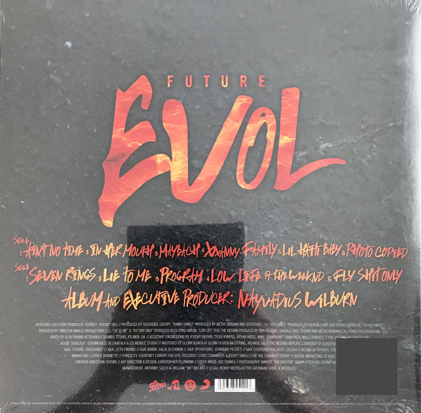 Future ‎– EVOL (2016) - New LP Record Store Day 2021 Epic Translucent Red + Black Vinyl - Hip Hop