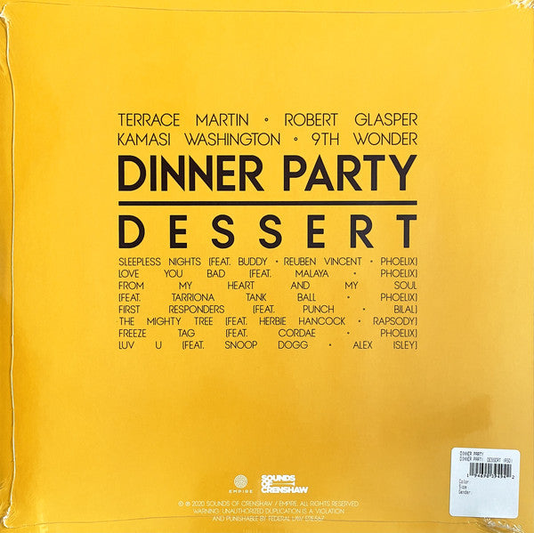 Dinner Party ‎– Dinner Party: Dessert - New LP Record 2021 Sounds Of Canary Yellow & Fruit Punch Vinyl - Jazz / Funk / R&B
