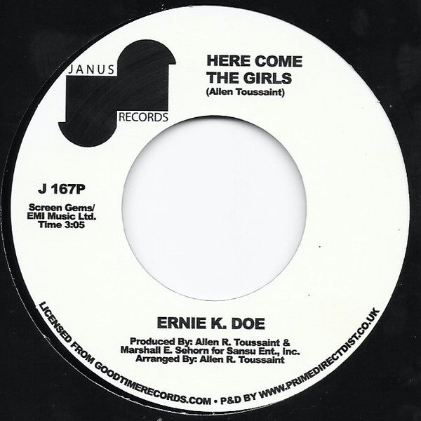 Ernie K. Doe – Here Come The Girls (1971) - New 7" Single Record Store Day 2021 Janus UK Import RSD Vinyl - Soul - Shuga Records