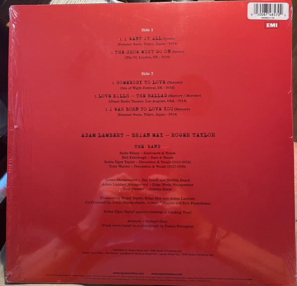 Queen + Adam Lambert ‎– Live Around The World - New EP Record Store Day 2021 EMI/Mercury RSD Vinyl & 7" - Classic Rock / Arena Roc - Shuga Records