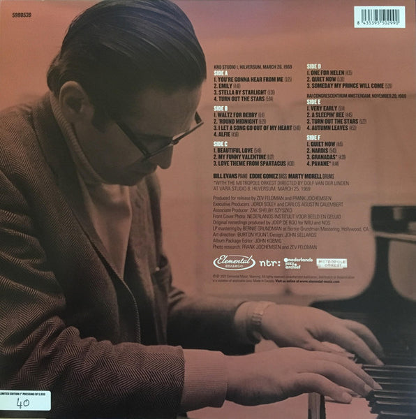 Bill Evans ‎– Behind The Dikes: The 1969 Netherlands Recordings - New 3 LP Record Store Day 2021 Elemental Music RSD 180 gram Vinyl - Jazz / Cool Jazz