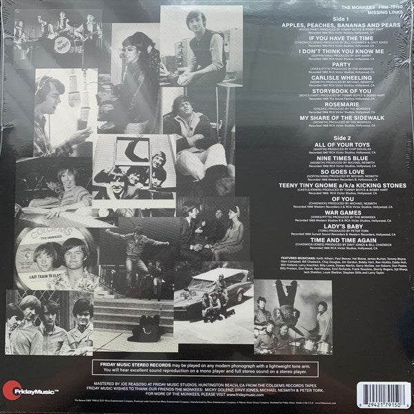The Monkees ‎– Missing Links Volume One - New LP Record Store Day 2021 Friday Music RSD Colored Vinyl - Pop Rock - Shuga Records