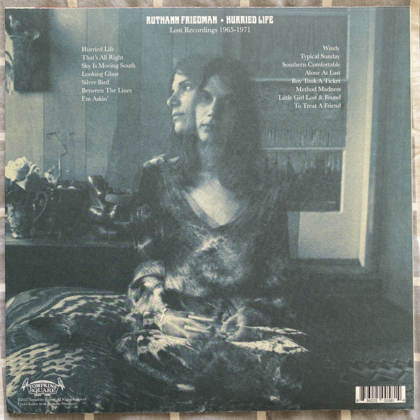 Ruthann Friedman ‎– Hurried Life (Lost Recordings 1965-1971) - New LP Record Store Day 2021 Tompkins Square RSD Blue Vinyl - Folk