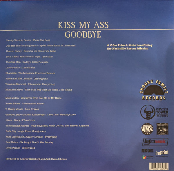 Various ‎– Kiss My Ass Goodbye (John Prine Tribute) - New 2 LP Record Store Day 2021 Devil's Towe RSD Colored Vinyl - Rock / Folk - Shuga Records