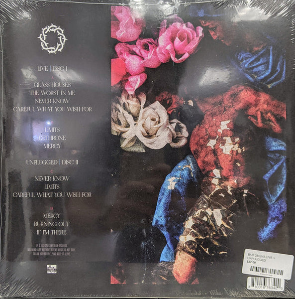 Bad Omens – Live + Unplugged - New 2 LP Record Store Day 2021 Sumerian RSD Neon Magenta Inside Ultra Clear w/ Black Splatter Vinyl - Metalcore / Acoustic - Shuga Records