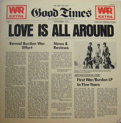 War (featuring Eric Burdon) - Love is All Around VG+ 1976 ABC Records - Soul / Funk