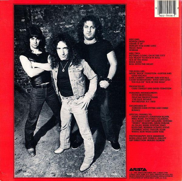 The Rods – The Rods - VG+ LP Record 1981 Arista USA Vinyl - Heavy Metal / Hard Rock - Shuga Records