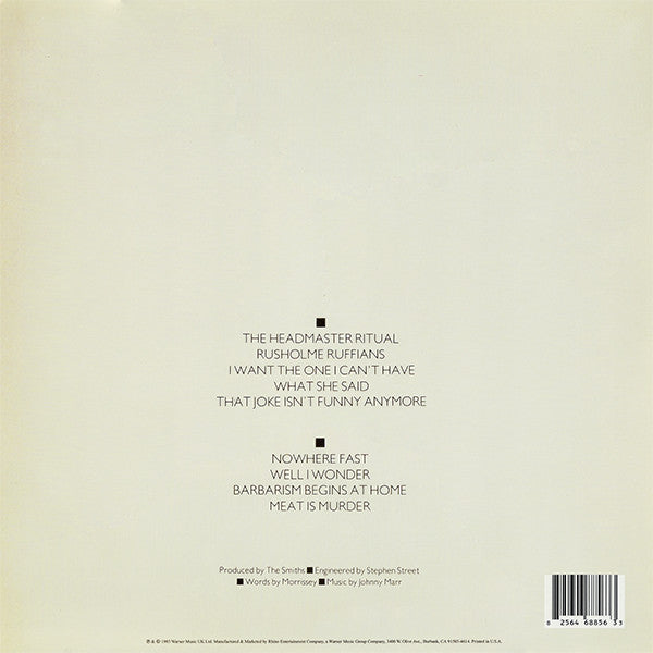 The Smiths - Meat Is Murder (1985) - Mint- LP Record 2009 Warner Rhino USA 180 gram Vinyl - Alternative Rock / Indie Rock - Shuga Records