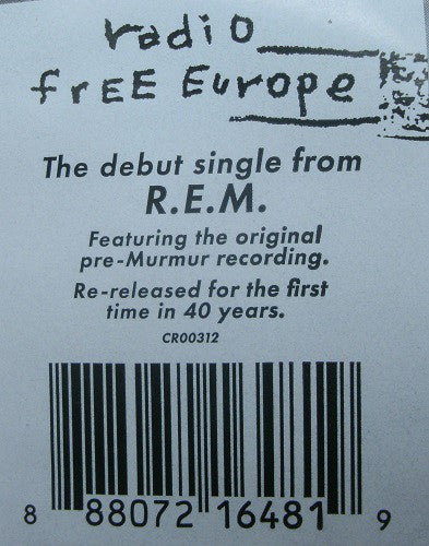 R.E.M. ‎– Radio Free Europe (1981) - New 7" Single Record 2021 Craft USA Vinyl - Alternative Rock