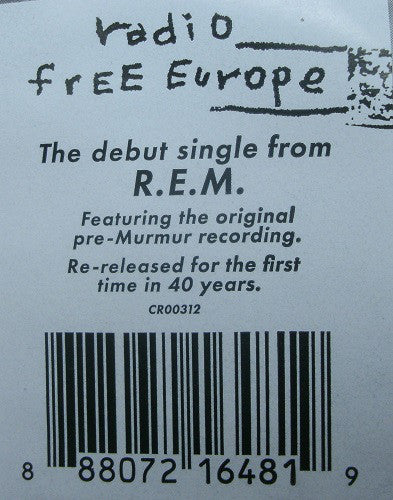 R.E.M. - Radio Free Europe (1981) - New 7" Single Record 2021 Craft USA Vinyl - Alternative Rock - Shuga Records
