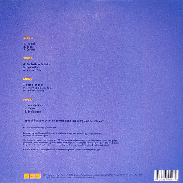 Ora the Molecule – Human Safari - New 2 LP Record 2021 Mute Orange Vinyl - Indie Pop / Electronic - Shuga Records