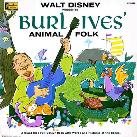 Burl Ives – Walt Disney Presents Burl Ives' Animal Folk - VG+ LP Record 1963 Disneyland USA Vinyl - Children's / Folk / Story