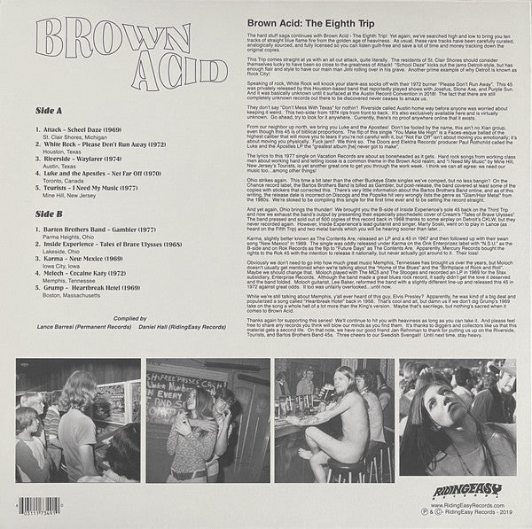 Various – Brown Acid: The Eighth Trip (Heavy Rock From The Underground Comedown) - Mint- LP Record 2019 RidingEasy USA Starburst Vinyl - Psychedelic Rock / Acid Rock / Garage Rock - Shuga Records
