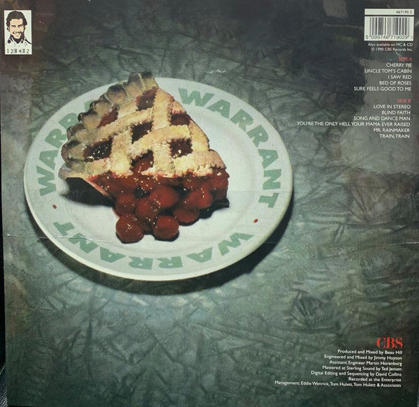 Warrant – Cherry Pie (1990) - New LP Record 2021 Red Vinyl - Hard Rock / Glam - Shuga Records