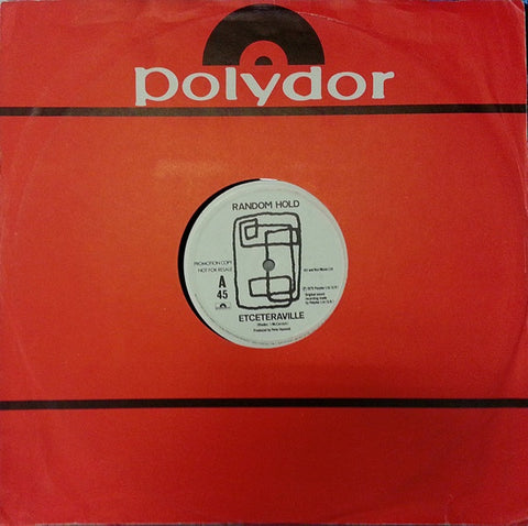 Random Hold – Etceteraville - VG+ 12" Single Record 1979 Polydor UK Promo Vinyl - New Wave / Art Rock
