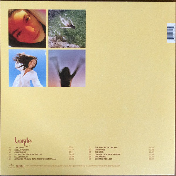 Lorde – Solar Power - New LP Record 2021 Universal/Crush Europe Import Black Vinyl - Indie Pop - Shuga Records