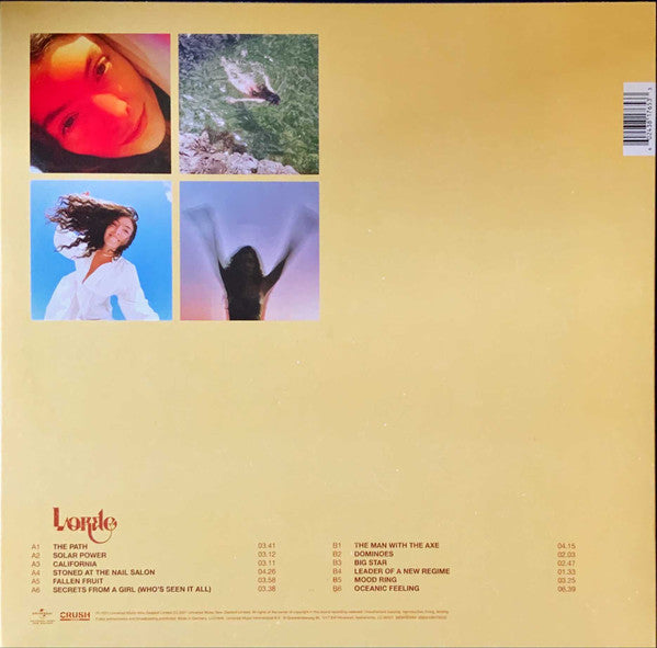 Lorde – Solar Power - New LP Record 2021 Crush Music Walmart Exclusive Clear Vinyl - Synth-pop / Indie Pop - Shuga Records
