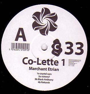 Marchant Etrian – Crystal Cars - New 12" Single Record 1997 Co-Lette UK Vinyl - Techno / Minimal / Abstract