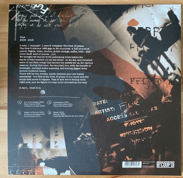 Fink – Iiuii (It Isn't Until It Is) - New 2 LP Record 2021 R'COUP'D Europe Import Vinyl & Booklet - Indie Rock / Neofolk - Shuga Records