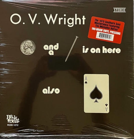 O.V. Wright – A Nickel & A Nail & The Ace Of Spades (1970) - New LP Record 2021 Real Gone 180 Gram Vinyl - Soul