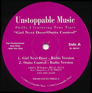 Philly J featuring Tony Tiger – Girl Next Door - New EP Record 1996 Unstoppable Music USA Vinyl - Hip Hop