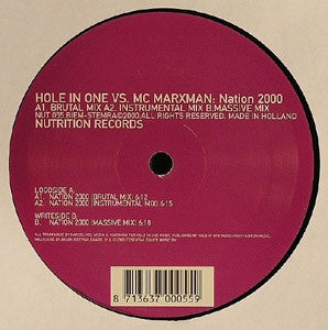 Hole In One and MC Marxman – Nation 2000 - New 12" Single Record 2000 Nutrition Netherlands Vinyl - Trance