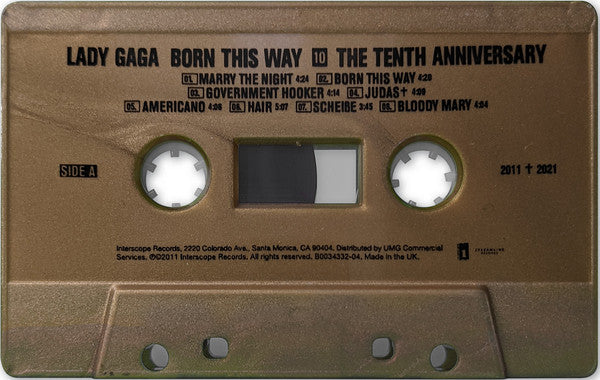 Lady Gaga – Born This Way (The Tenth Anniversary) - New 2x Cassette Tape 2021 Interscope UK Import Gold Vinyl - Synth-pop / Dance-pop