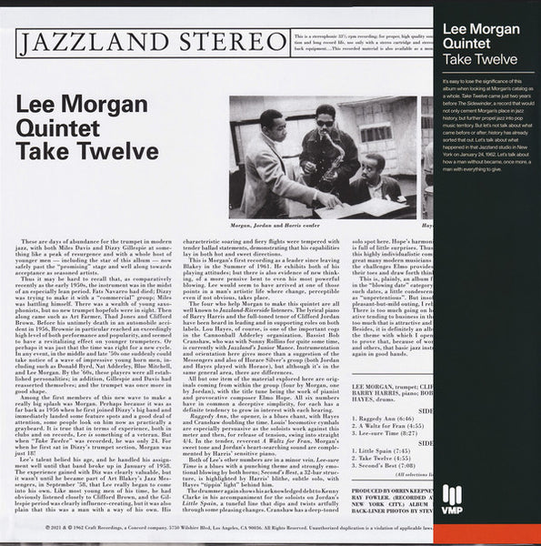 Lee Morgan Quintet – Take Twelve (1962) - New LP Record 2021 Jazzland Vinyl Me, Please USA 180 gram Vinyl - Jazz