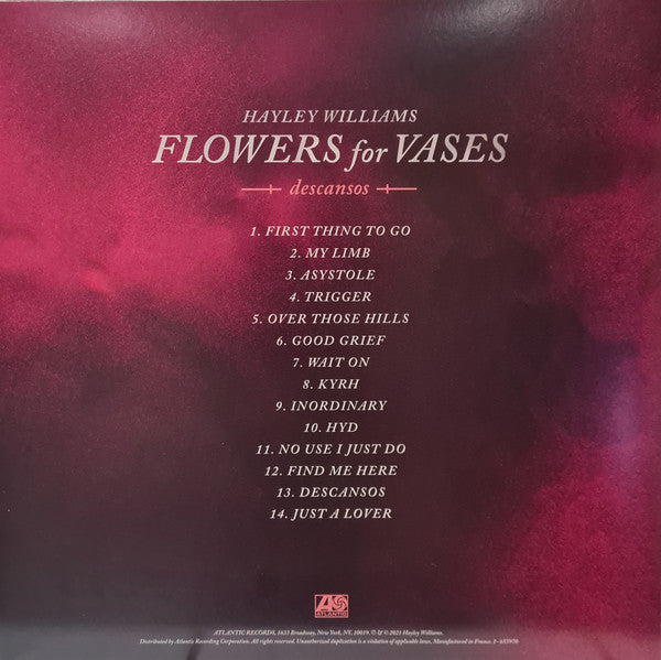 Hayley Williams - Flowers For Vases / Descansos - New LP Record 2021 Atlantic Europe Import Black Vinyl - Pop / Indie Pop - Shuga Records