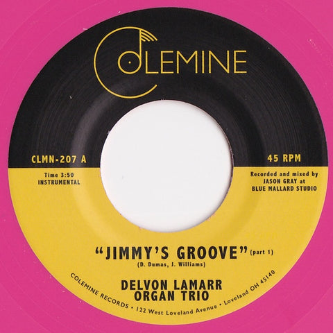 Delvon Lamarr Organ Trio – Jimmy's Groove - New 7" Single Record 2021 Colemine Pink Vinyl - Soul / Funk