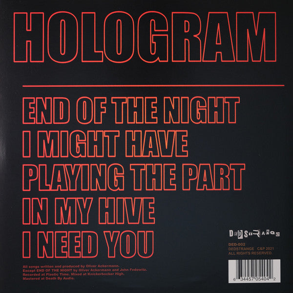 A Place To Bury Strangers – Hologram - New EP Record 2021 DedStrange USA Neon Orange Vinyl - Noise Rock / Psychedelic Rock - Shuga Records