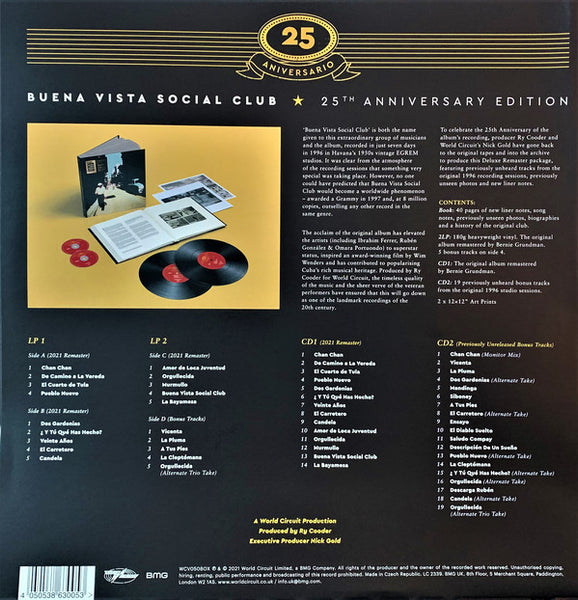 Buena Vista Social Club - Buena Vista Social Club (1997) - New 2 LP Record 2021 World Circuit BMG 180 gram Vinyl, 40 page Book, Prints, & CD's - Latin / Afro-Cuban / Son / Guajira - Shuga Records