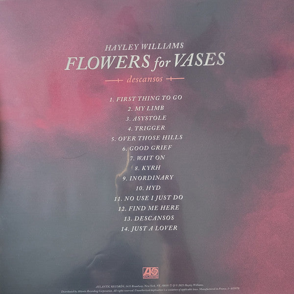 Hayley Williams – Flowers For Vases / Descansos - New LP Record 2021 Atlantic Europe Import Clear Vinyl - Pop / Indie Pop - Shuga Records